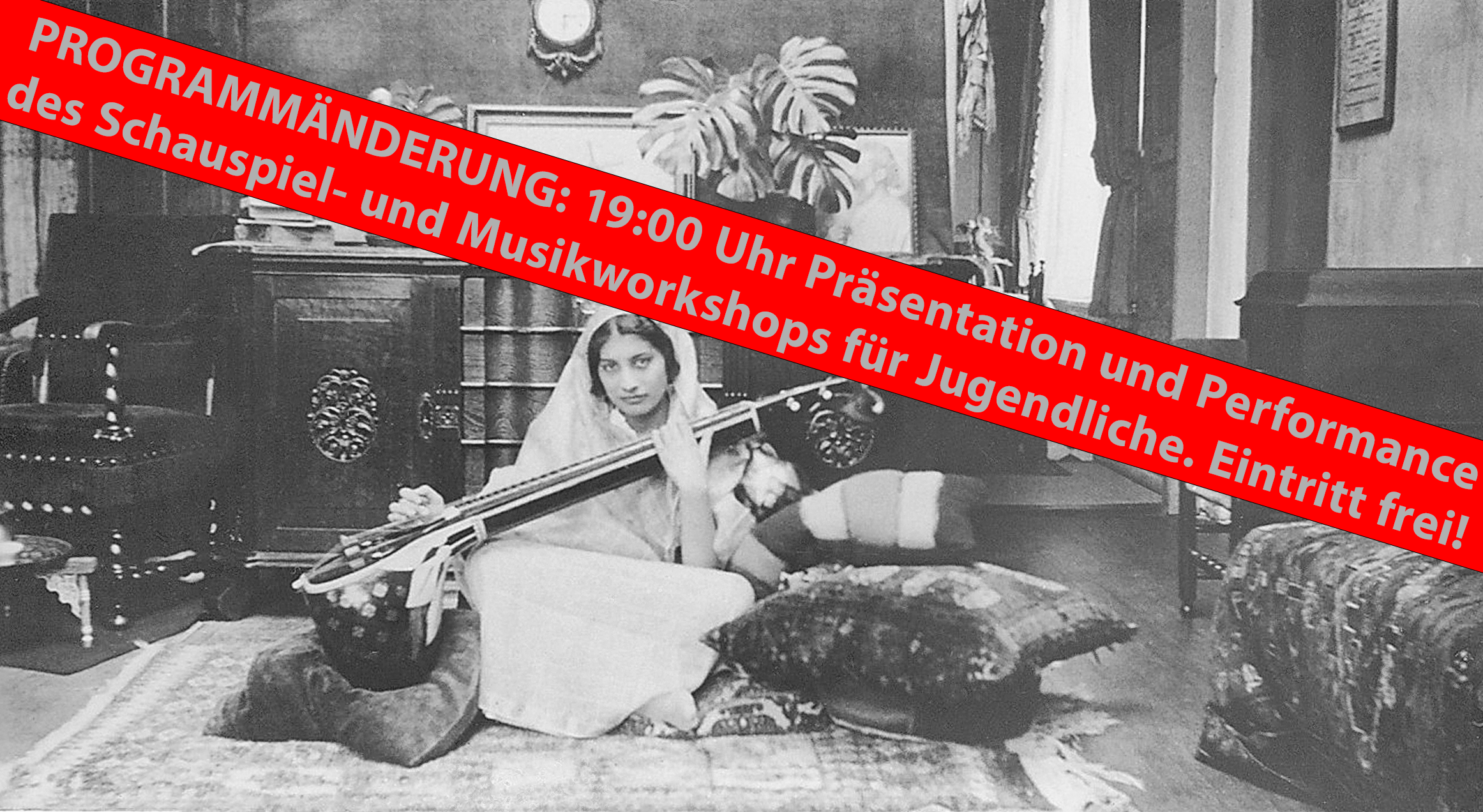 PROGRAMMÄNDERUNG: Präsentation des Schauspielworkshops anstelle von Agentin Noor Inayat Khan